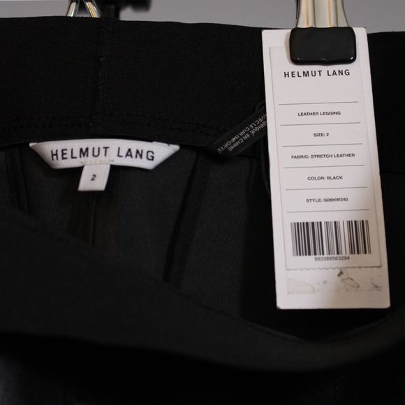 HELMUT LANG STRETCH LEATHER LEGGINGS - Picture 5 of 5